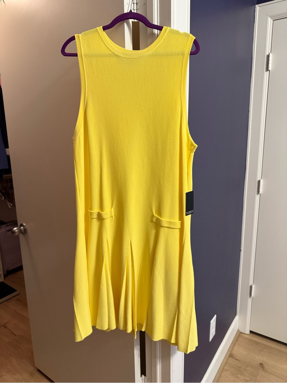 Eloquii Yellow Sleeveless Swing Tank Dress